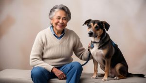 Woman with a dog