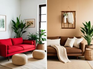 same livingroom different color palletes