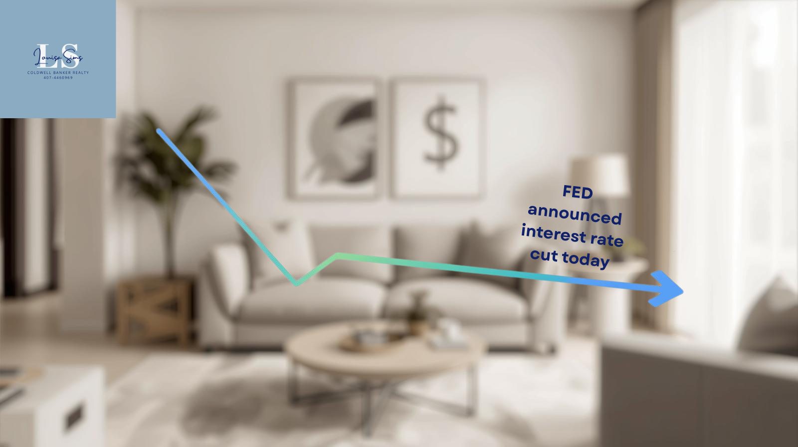 Graph shows interest rates going down